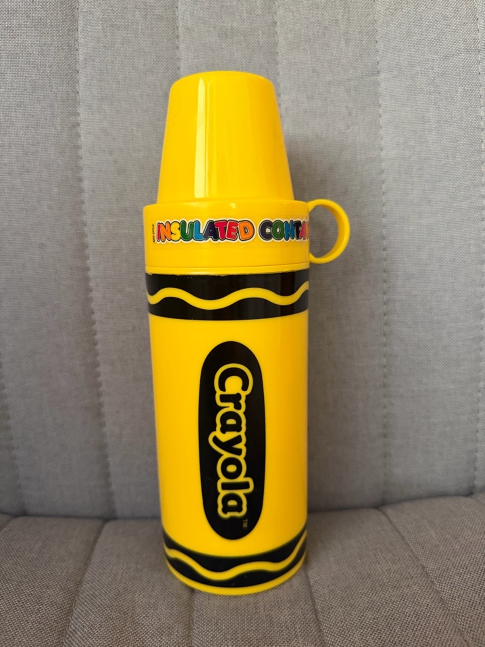 2010 Crayola Yellow Kids Insulated Container with Black Accents